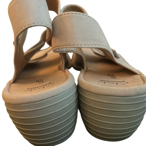 Clarks Women's Reedly Juno Soft Cushion Sand Color Wedge Sandals Size US 10 - Picture 5 of 6